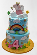 Peppa Pig 2 Tiered Birthday Cake CB-NC669