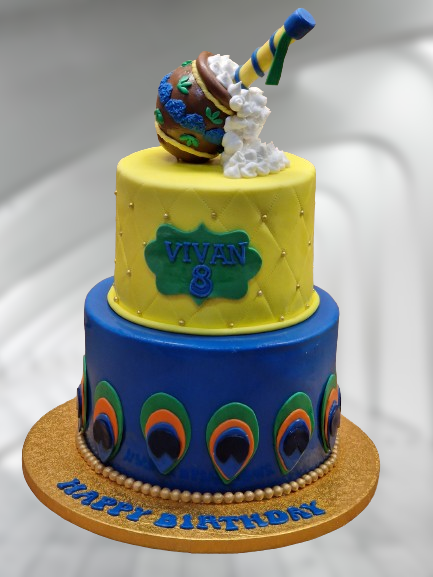 Krishna Themed Birthday Cake CB-NC668