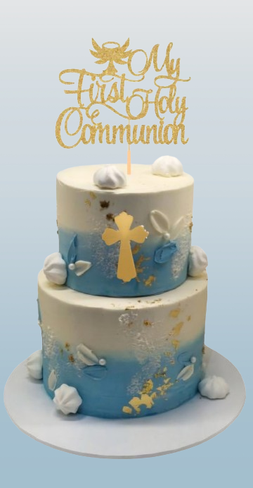 2 Tier Communion Buttercream Cake CB-NC694