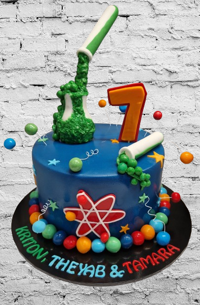 Science Themed 7th Birthday Cake CB-NC691