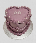 Lilac Heart Shape Lambeth Design Buttercream Cake CB-NC690