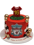Liverpool Football Themed Icing Cake CB-NC712