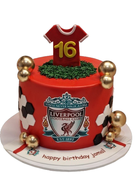 Liverpool Football Themed Icing Cake CB-NC712