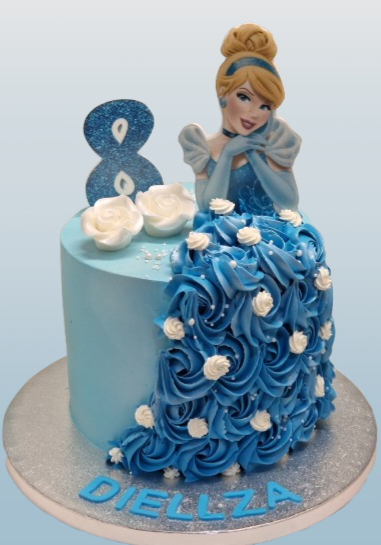 Cinderella Themed Fresh Cream Cake CB-RC218