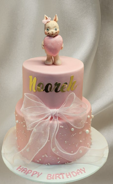 Bunny Themed 1st Birthday Cake CB-NC747