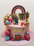 Coco melon Themed 1st Birthday Cake CB-NC754