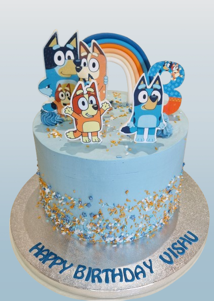 Bluey Themed Fresh Cream Cake CB-RC210