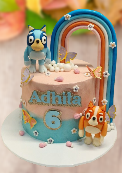 Bluey & Bingo Themed Birthday Cake CB-NC727