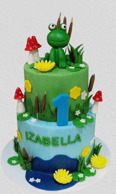 Frog Themed Icing Cake BC-NC723