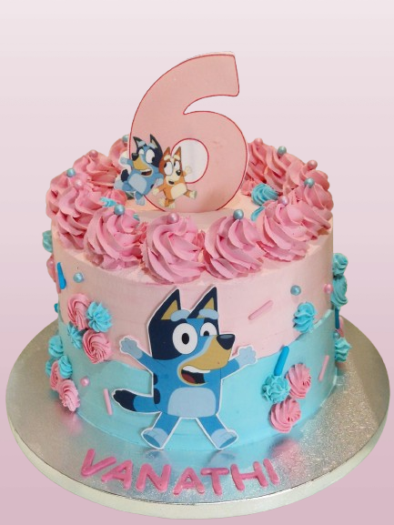Bluey Themed Fresh Cream Cake CB-RC213
