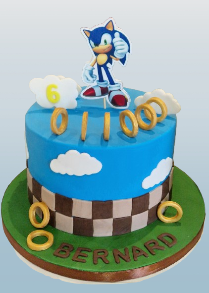 Sonic Themed Birthday Cake CB-NC756