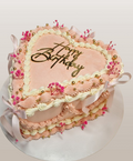 Heart Shaped Vintage Piped Fresh Cream Cake CB-HC021