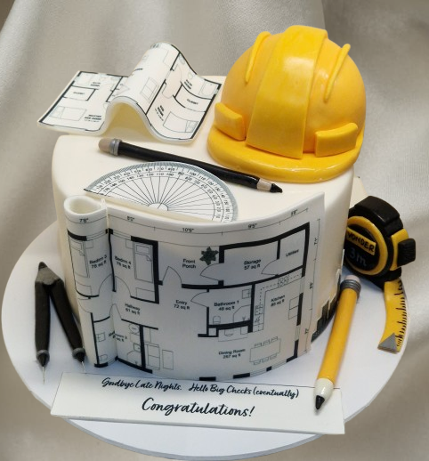 Engineer Themed Icing Cake CB-NC724