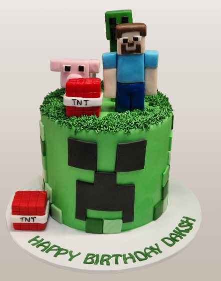 Minecraft Themed Birthday Cake CB-NC752