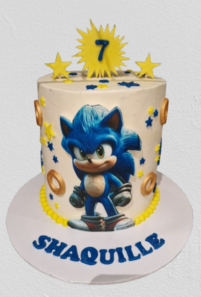 Sonic Themed Buttercream Cake CB-NC739