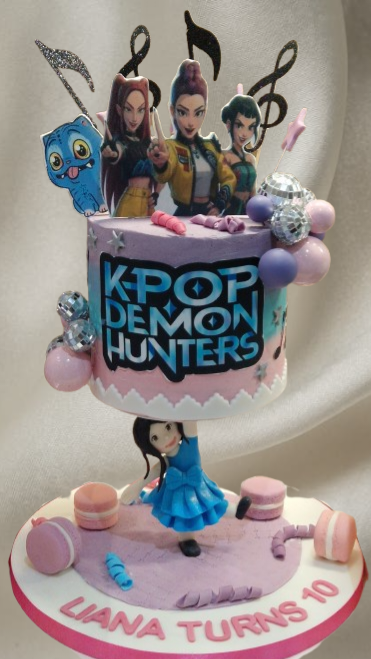 K POP Demon Hunters Themed Birthday Cake CB-NC743