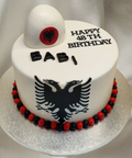 Albanian Themed Birthday Cake CB-NC772