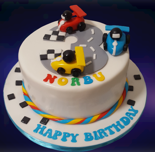 Racing Cars Birthday Cake CB-NC143