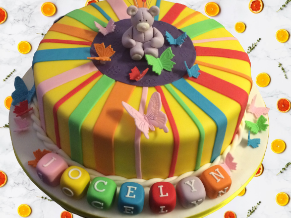 Teddy Bear Rainbow Cake CB-NC269