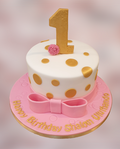 Pink & Gold First Birthday Cake CB-NC282