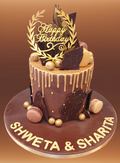 Gold Drip Chocolate Birthday Cake CB-NC283
