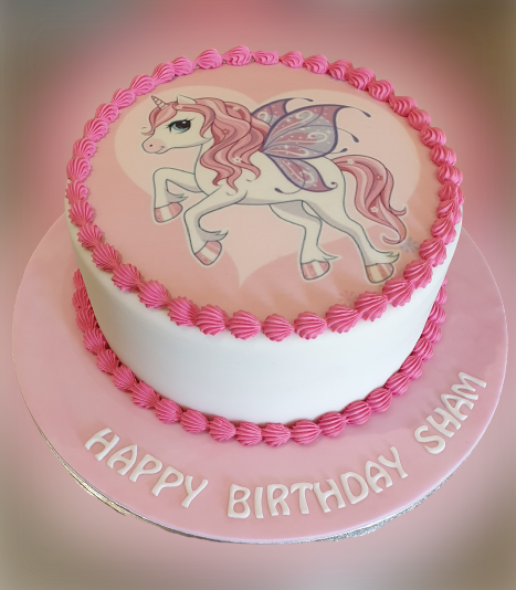 Unicorn Photo Birthday Cake CB-NC288
