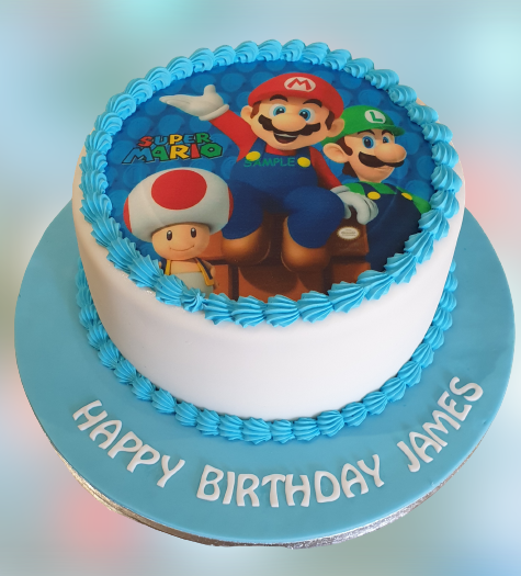 Mario Photo Birthday Cake CB-NC287