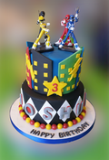 Power Rangers 2 Tier Birthday Cake CB-NC285