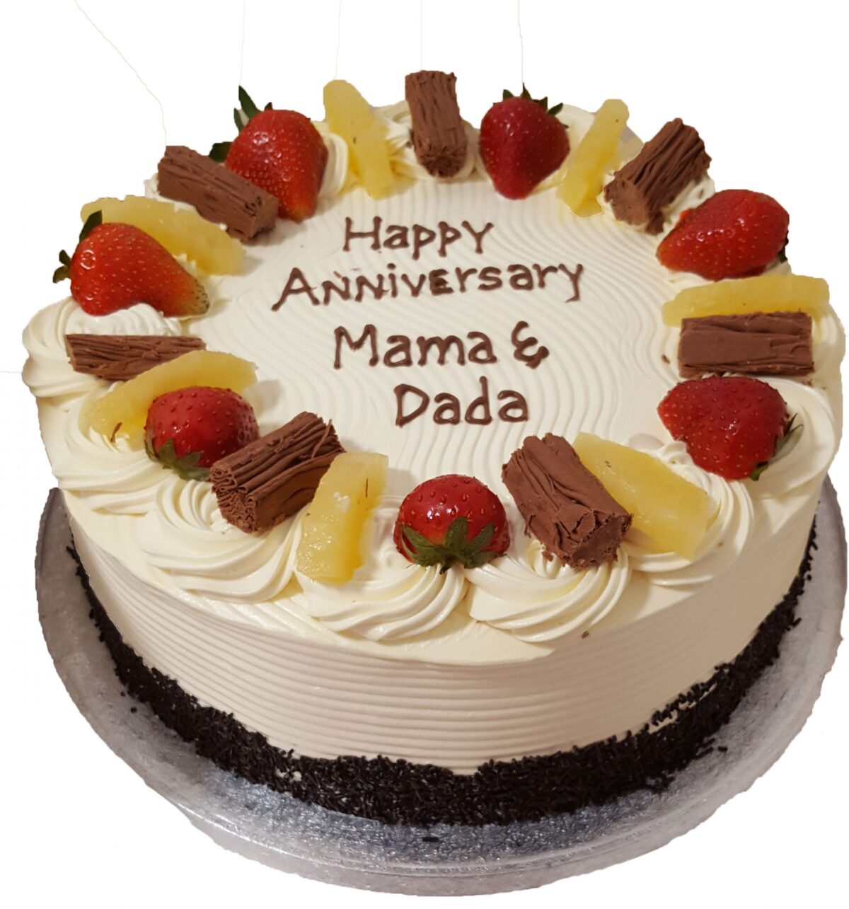Fruits Topped Fresh Cream Cake CB-RC033