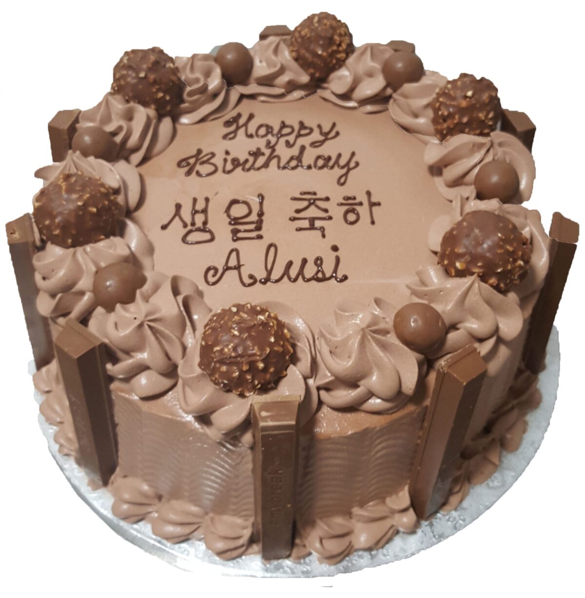 KitKat and Ferrero Rocher Chocolate Fresh Cream Cake CB-RC093