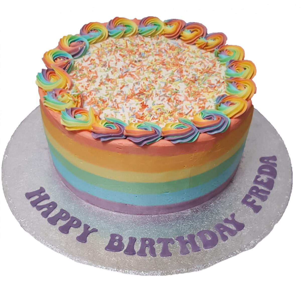 Rainbow Buttercream Cake CB-NC109