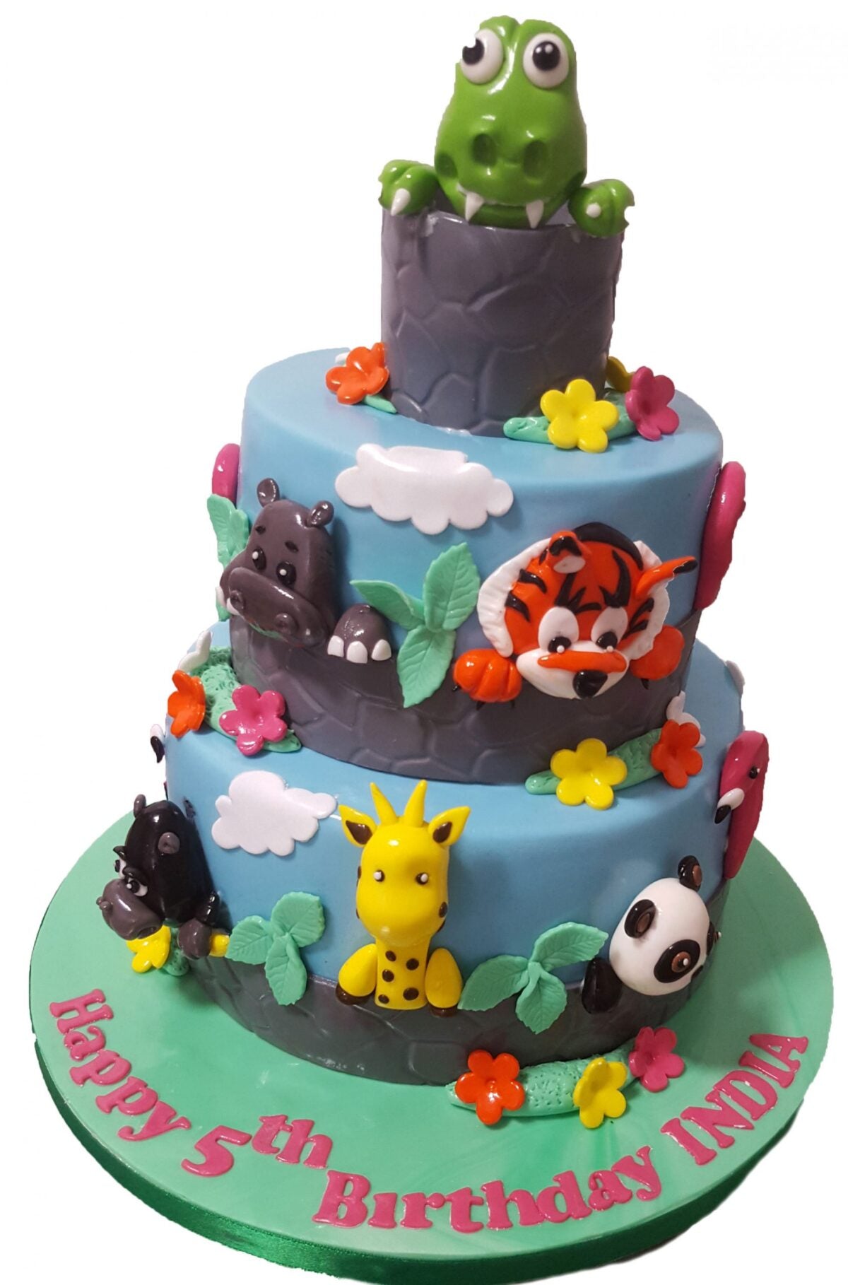 2 Tier Animals Birthday Cake CB-NC233