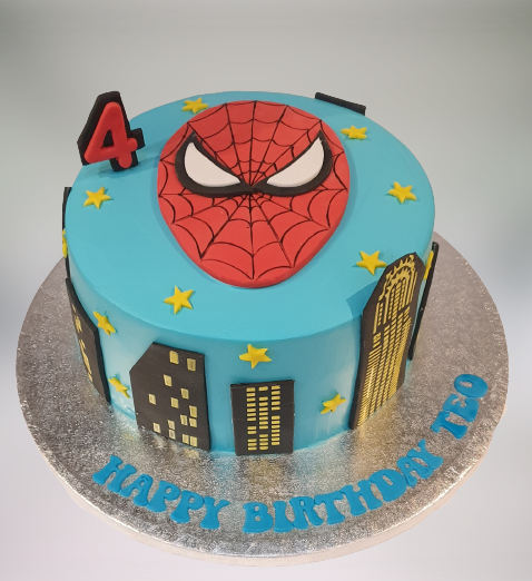 Spiderman Fresh Cream Birthday Cake CB-RC119