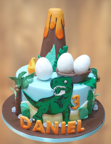 T-Rex Themed Birthday Cake CB-NC325