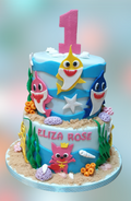 2 Tier Baby Shark Cake CB-NC333