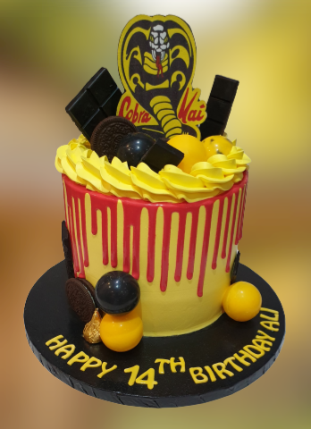Kobra Kai Fresh Cream Birthday Cake CB-RC139