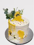 Sunflower Themed Fresh Cream Cake CB-RC107