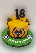 Wolverhamptom Themed Birthday Cake CB-NC345