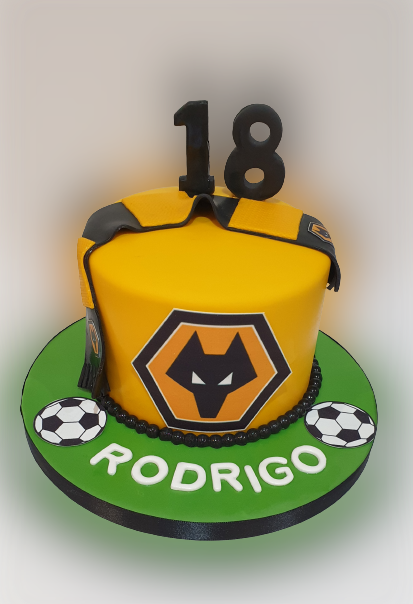 Wolverhamptom Themed Birthday Cake CB-NC345
