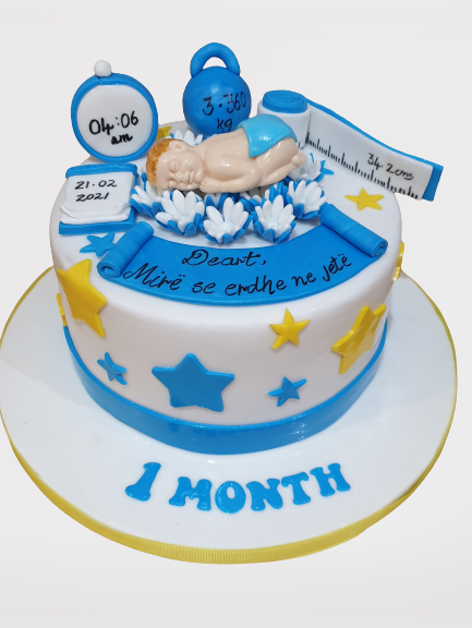 First Month Birthday Cake CB-NC357