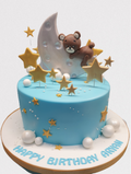 Moon &Stars Teddy Bear Birthday Cake CB-NC377