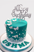 Teal & Ivory  Birthday Cake CB-NC369
