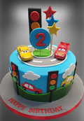 Disney Cars 2nd Birthday Cake CB-NC379