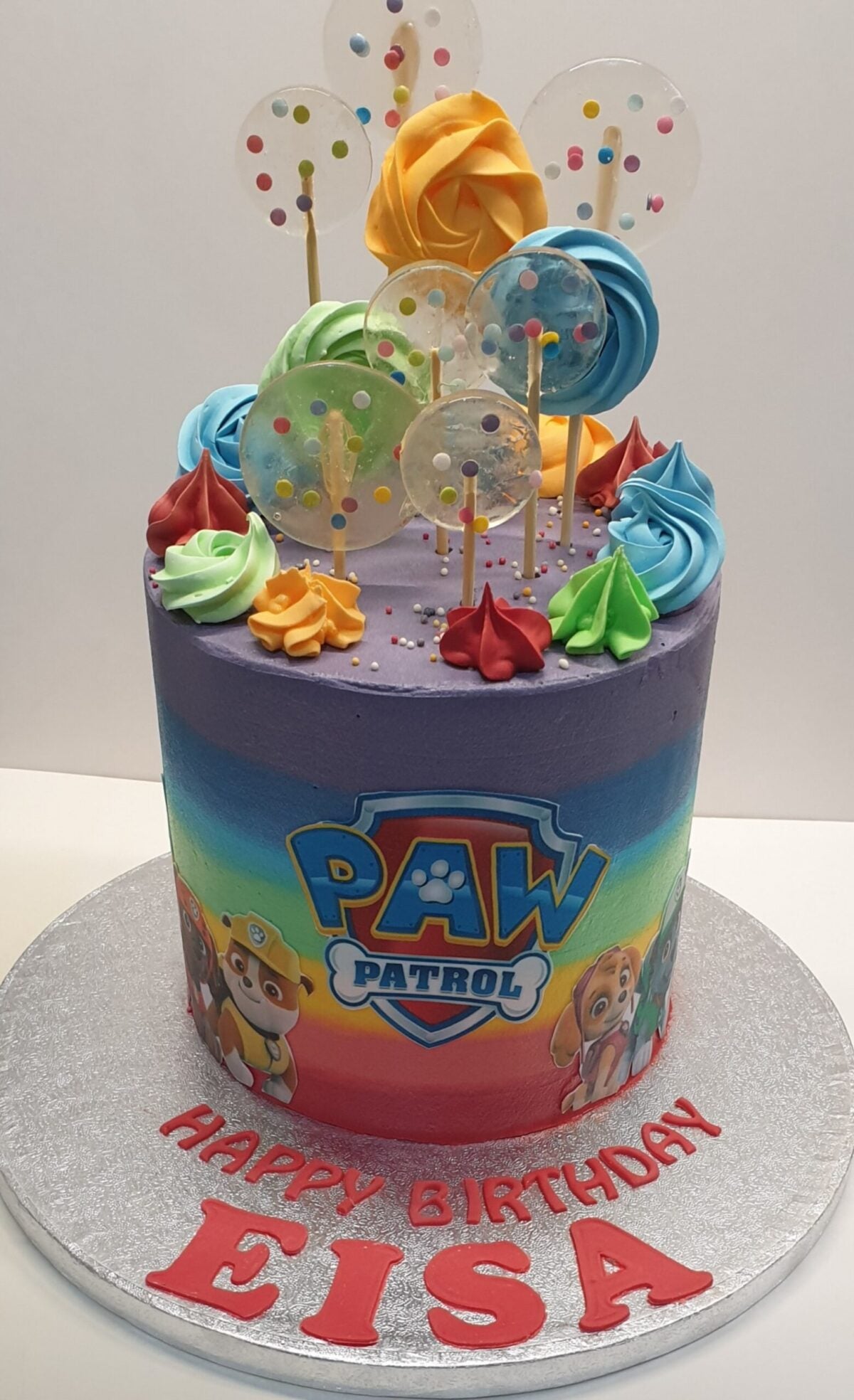 Paw Patrol Rainbow Buttercream Cake CB-NC382