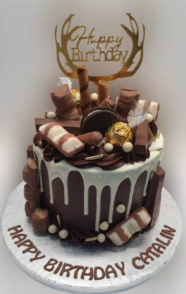 All Chocolate Ganache Birthday Cake CB-NC432