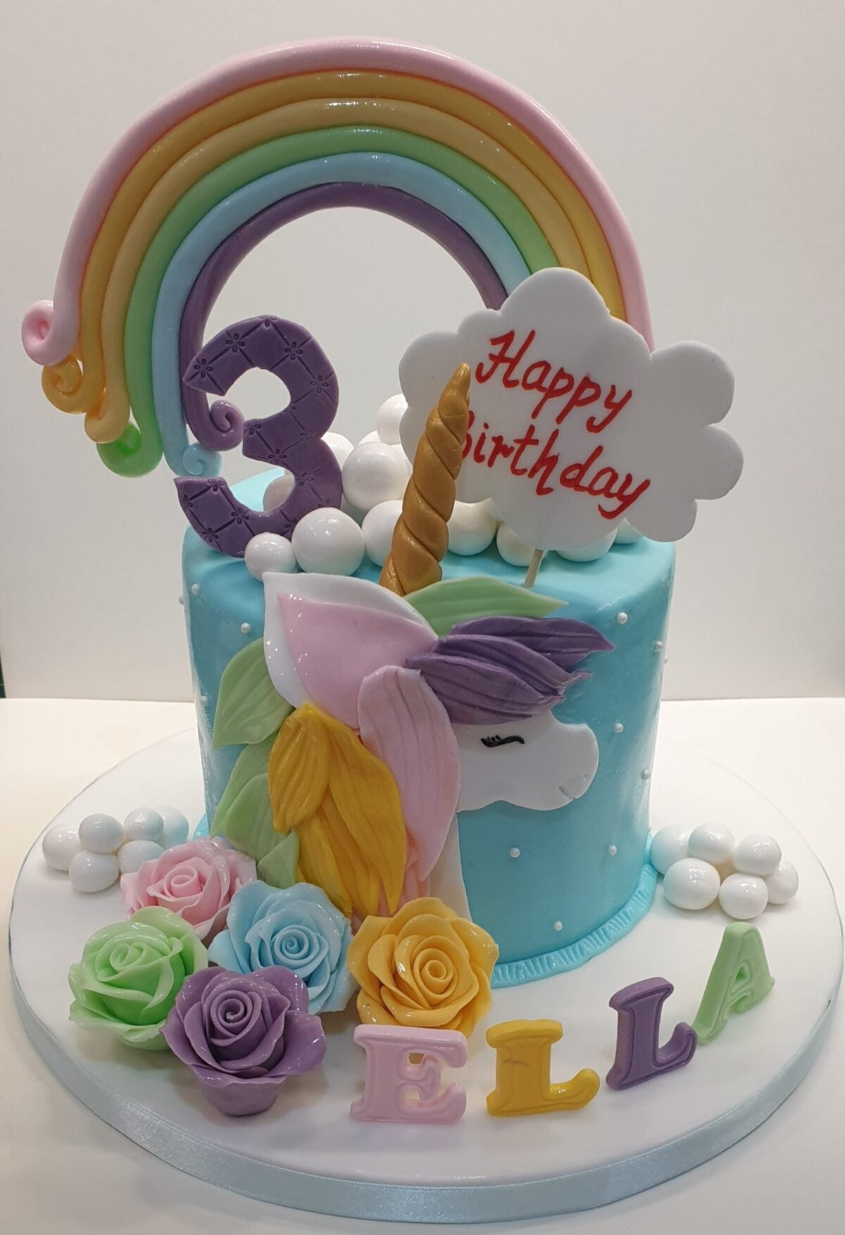 Unicorn Themes Rainbow Birthday Cake CB-NC430