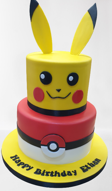 Pokemon 2 Tier Birthday Cake CB-NC419