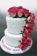 2 Tier Pink &Silver Themed Birthday Cake CB-NC413