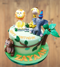 Jungle Animals Themed Birthday Cake CB-NC450