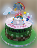 Minecraft/Unicorn Birthday Cake CB-NC451